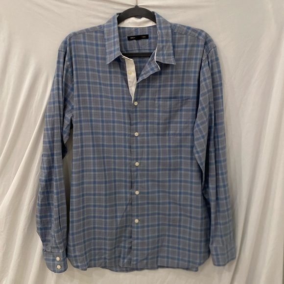 John Varvatos Star USA Button down Sport Shirt Mens M Midnight Long Sleeve - Picture 1 of 6